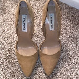 Nude Suede Steve Madden Heels